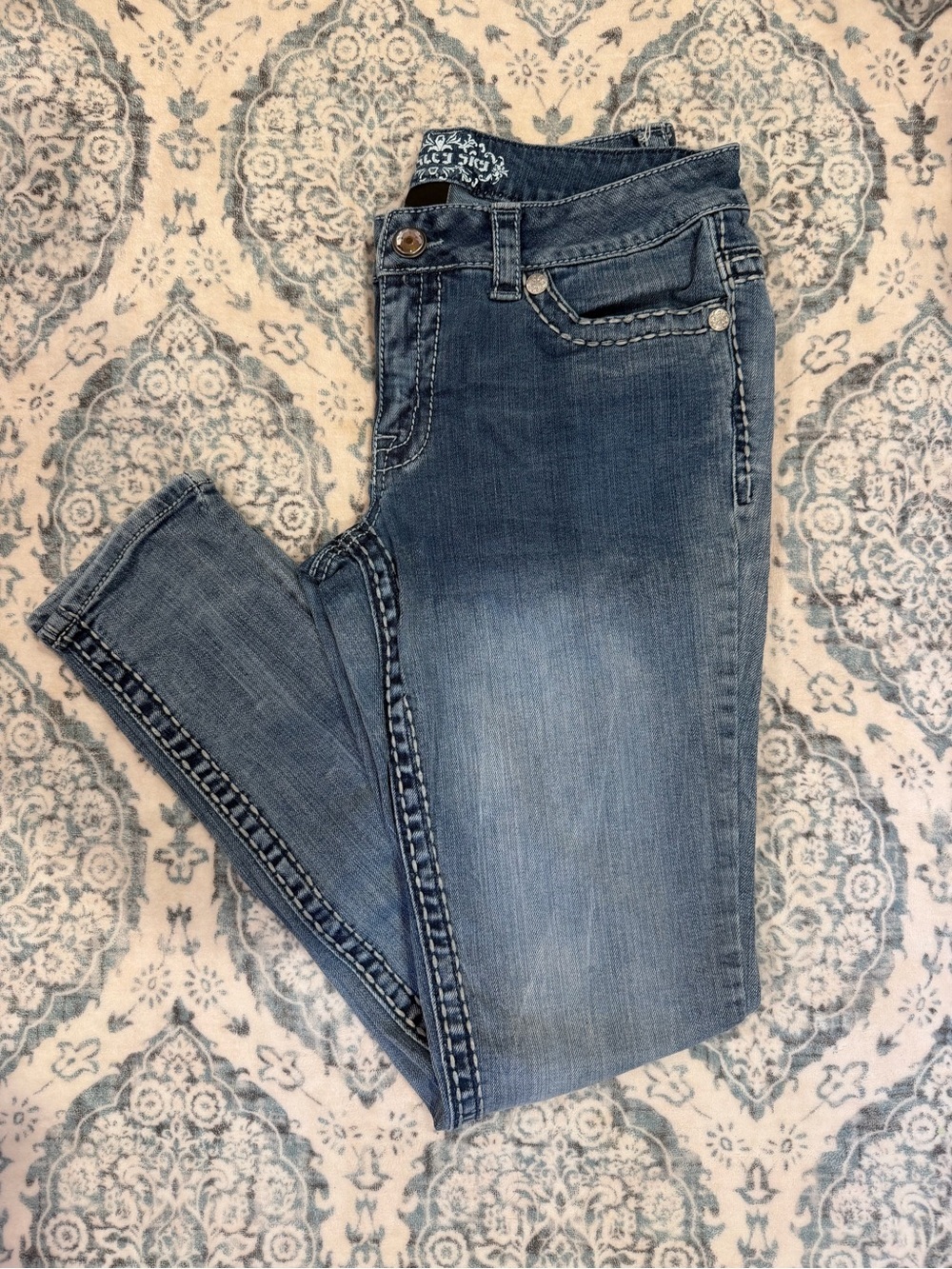 Paisley Sky Skinny Jeans